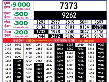 Dear Lottery Chart 2024