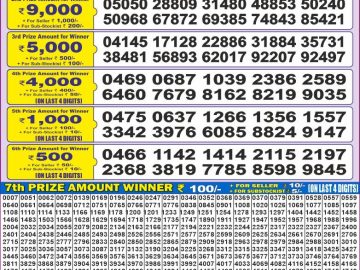 Dear Lottery Chart 2024