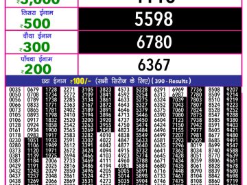 Dear Lottery Chart 2024
