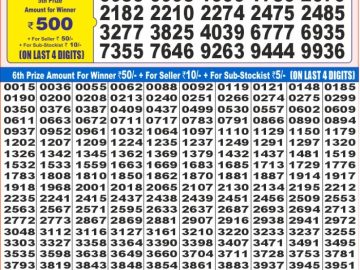 Dear Lottery Chart 2024