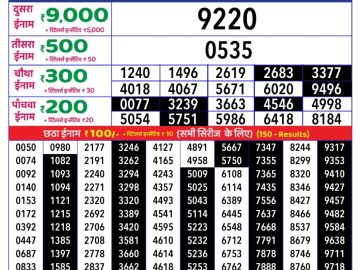 Dear Lottery Chart 2024