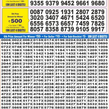 Dear Lottery Chart 2024