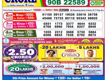 Dear Lottery Chart 2024