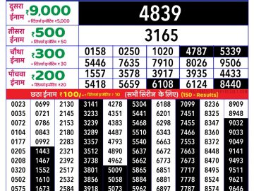 Dear Lottery Chart 2024