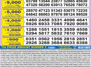 Dear Lottery Chart 2024