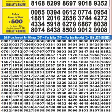 Dear Lottery Chart 2024