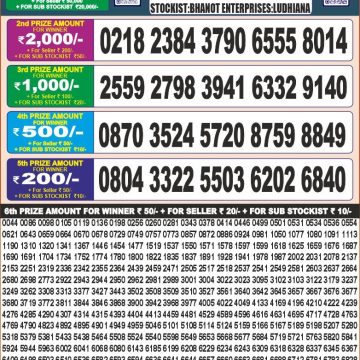 Dear Lottery Chart 2024