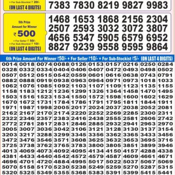 Dear Lottery Chart 2024