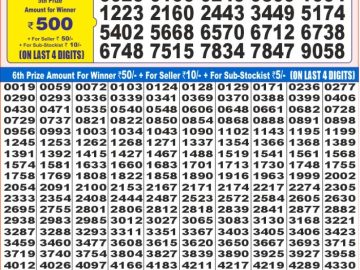 Dear Lottery Chart 2024