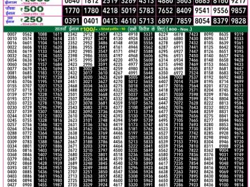 Dear Lottery Chart 2024