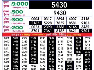 Dear Lottery Chart 2024