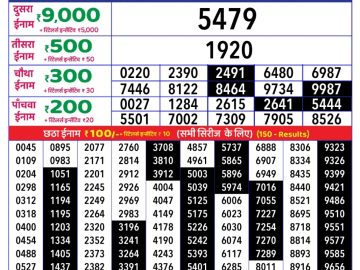 Dear Lottery Chart 2024