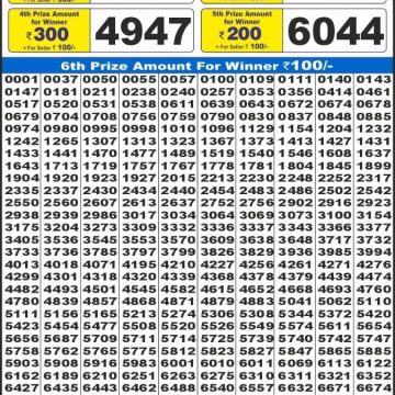 Dear Lottery Chart 2024