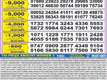 Dear Lottery Chart 2024
