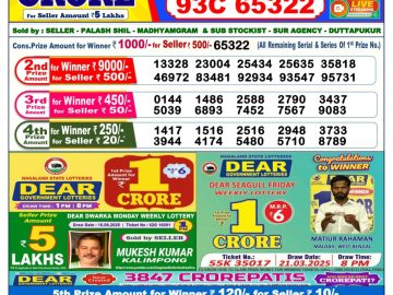 Dear Lottery Chart 2024