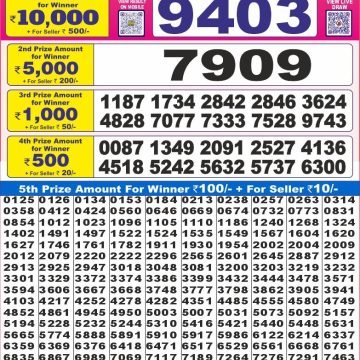 Dear Lottery Chart 2024