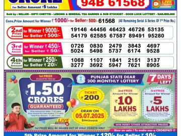 Dear Lottery Chart 2024