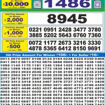 Dear Lottery Chart 2024