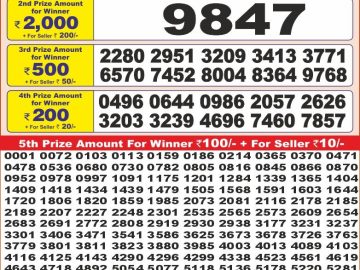 Dear Lottery Chart 2024