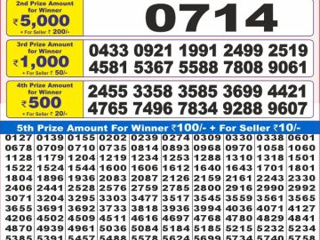 Dear Lottery Chart 2024