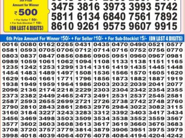 Dear Lottery Chart 2024