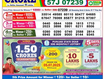 Dear Lottery Chart 2024