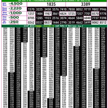 Dear Lottery Chart 2024