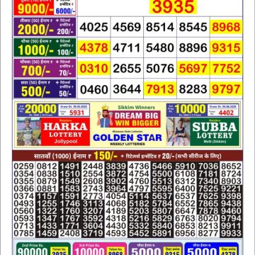 Dear Lottery Chart 2024