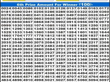 Dear Lottery Chart 2024