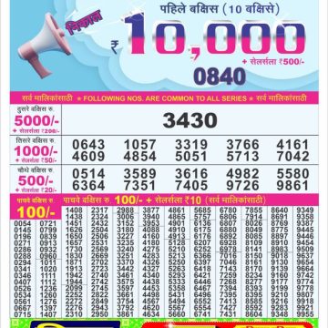 Dear Lottery Chart 2024