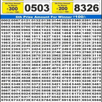 Dear Lottery Chart 2024