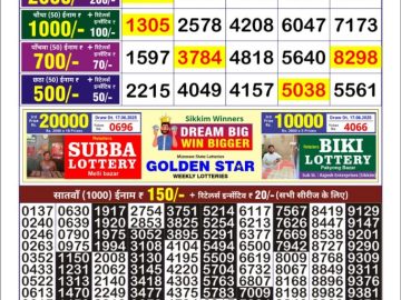 Dear Lottery Chart 2024