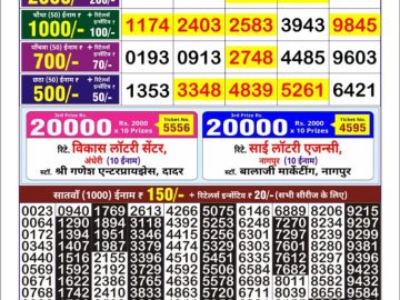 Dear Lottery Chart 2024