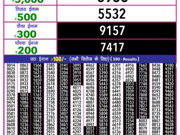 Dear Lottery Chart 2024