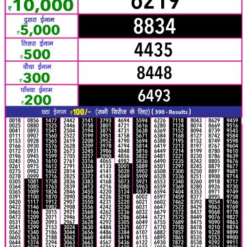 Dear Lottery Chart 2024