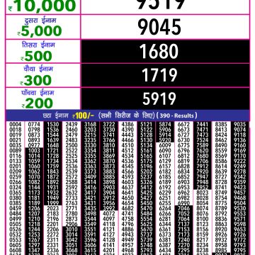 Dear Lottery Chart 2024