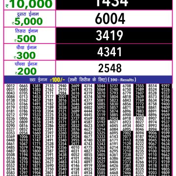 Dear Lottery Chart 2024