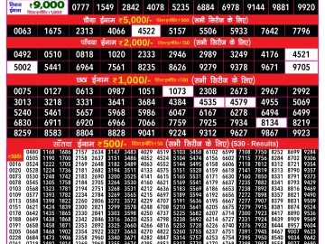Dear Lottery Chart 2024