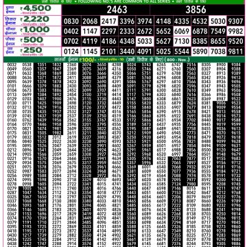 Dear Lottery Chart 2024