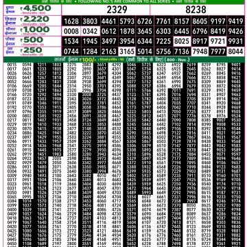Dear Lottery Chart 2024