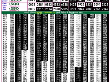 Dear Lottery Chart 2024