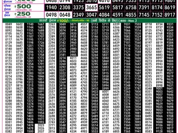 Dear Lottery Chart 2024