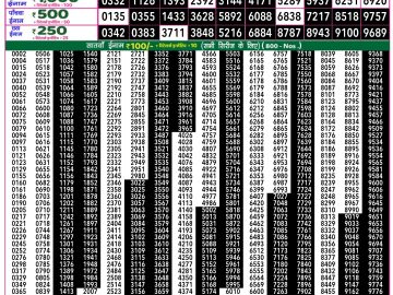 Dear Lottery Chart 2024