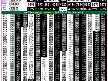 Dear Lottery Chart 2024
