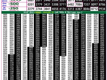 Dear Lottery Chart 2024