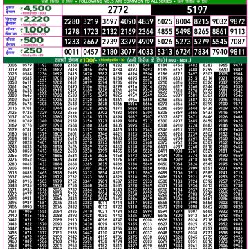 Dear Lottery Chart 2024