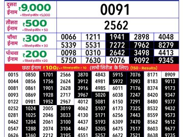 Dear Lottery Chart 2024