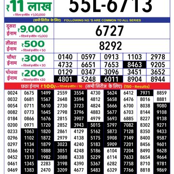 Dear Lottery Chart 2024
