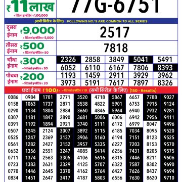 Dear Lottery Chart 2024