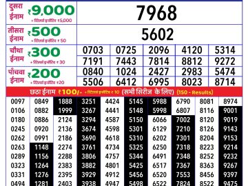 Dear Lottery Chart 2024